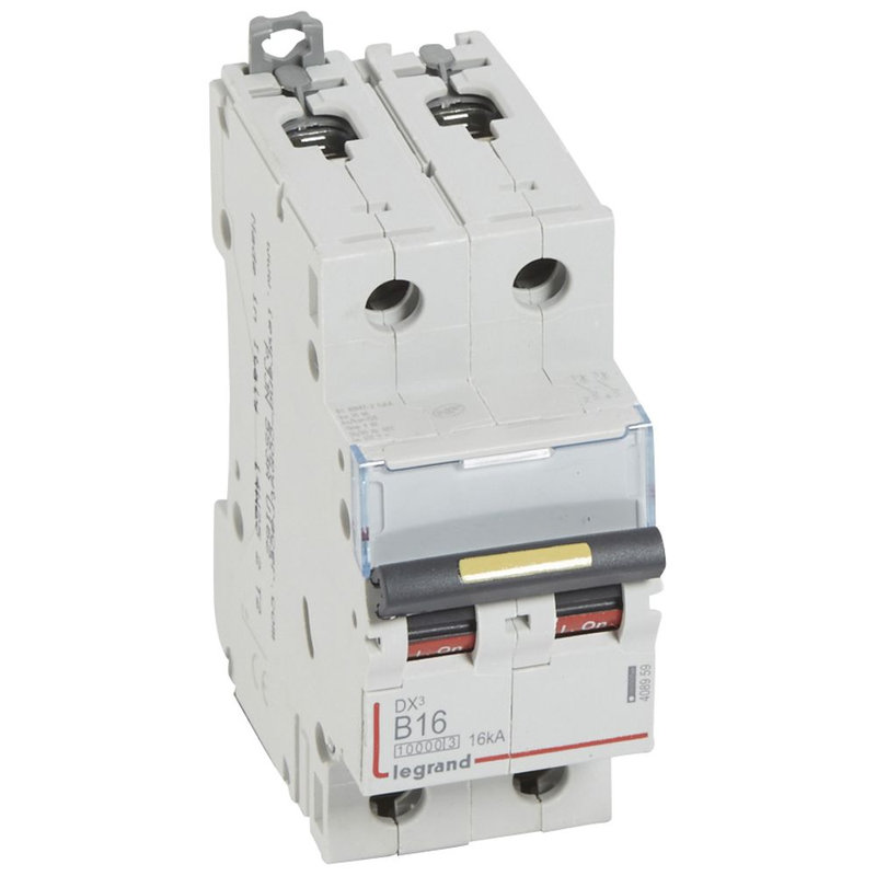 Legrand 408959 - Disj. DX³ 1000kA 16kA arrivée haute/départ bas à vis 16A -courbe B -2 modules