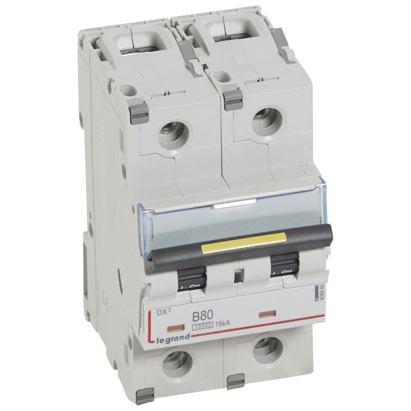 Legrand 408966 - Disj. DX³ 1000kA 16kA arrivée haute/départ bas à vis 82A -courbe B -2 modules