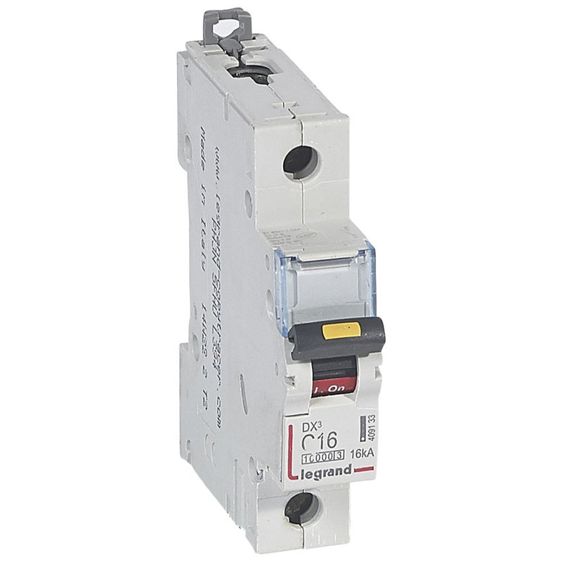 Legrand 409133 - Disj. DX³ 1000kA 16kA arrivée haute/départ bas à vis 16A -courbe C -1 module