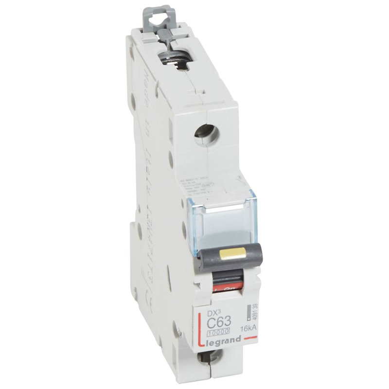Legrand 409139 - Disj. DX³ 1000kA 16kA arrivée haute/départ bas à vis 63A -courbe C -1 module