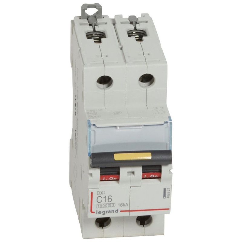 Legrand 409221 - Disj. DX³ 1000kA 16kA arrivée haute/départ bas à vis 16A -courbe C -2 modules