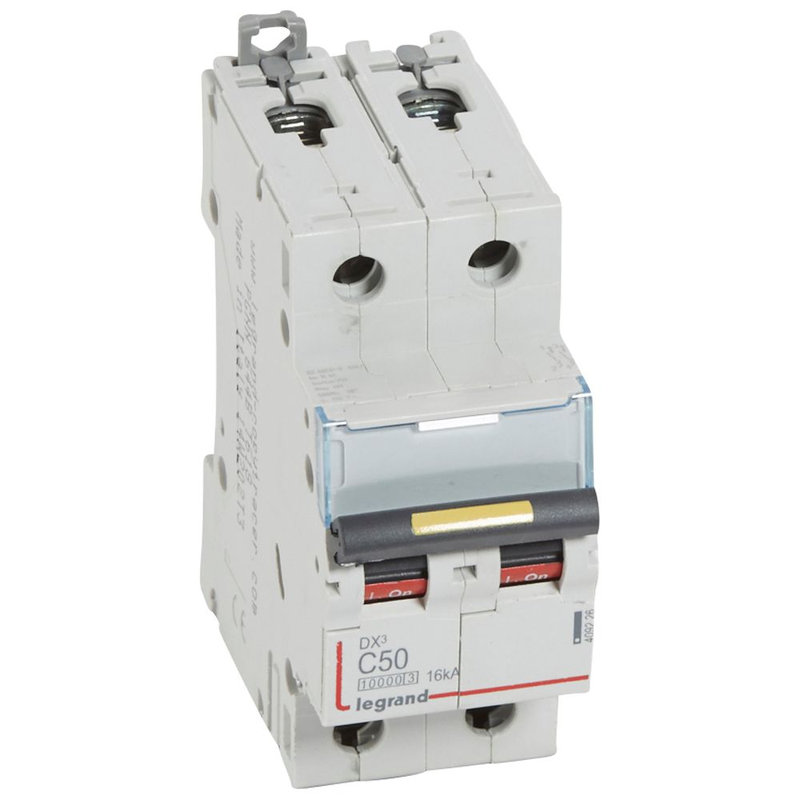 Legrand 409226 - Disj. DX³ 1000kA 16kA arrivée haute/départ bas à vis 50A -courbe C -2 modules
