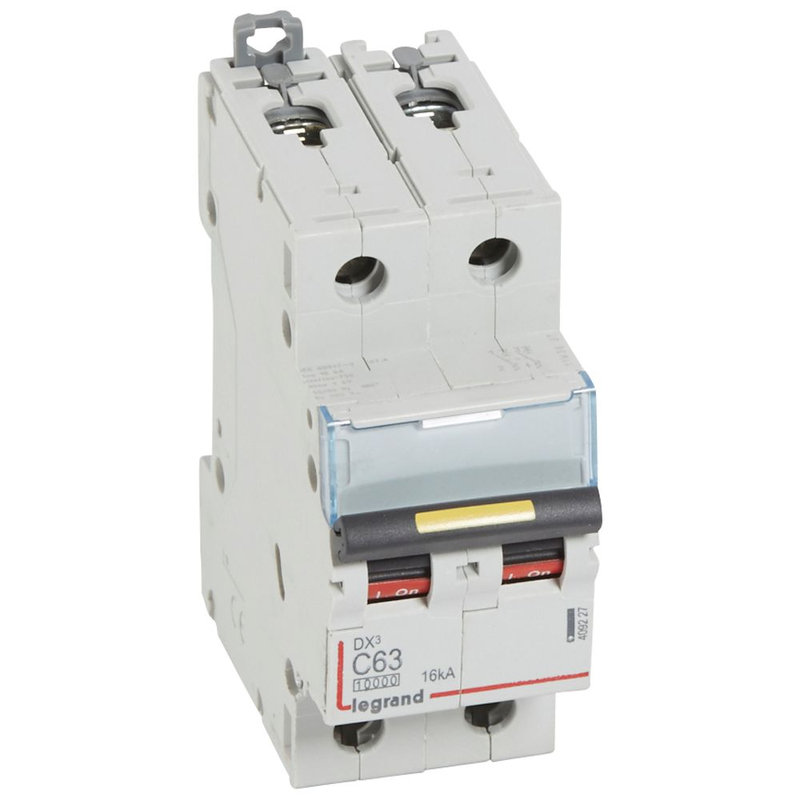 Legrand 409227 - Disj. DX³ 1000kA 16kA arrivée haute/départ bas à vis 63A -courbe C -2 modules