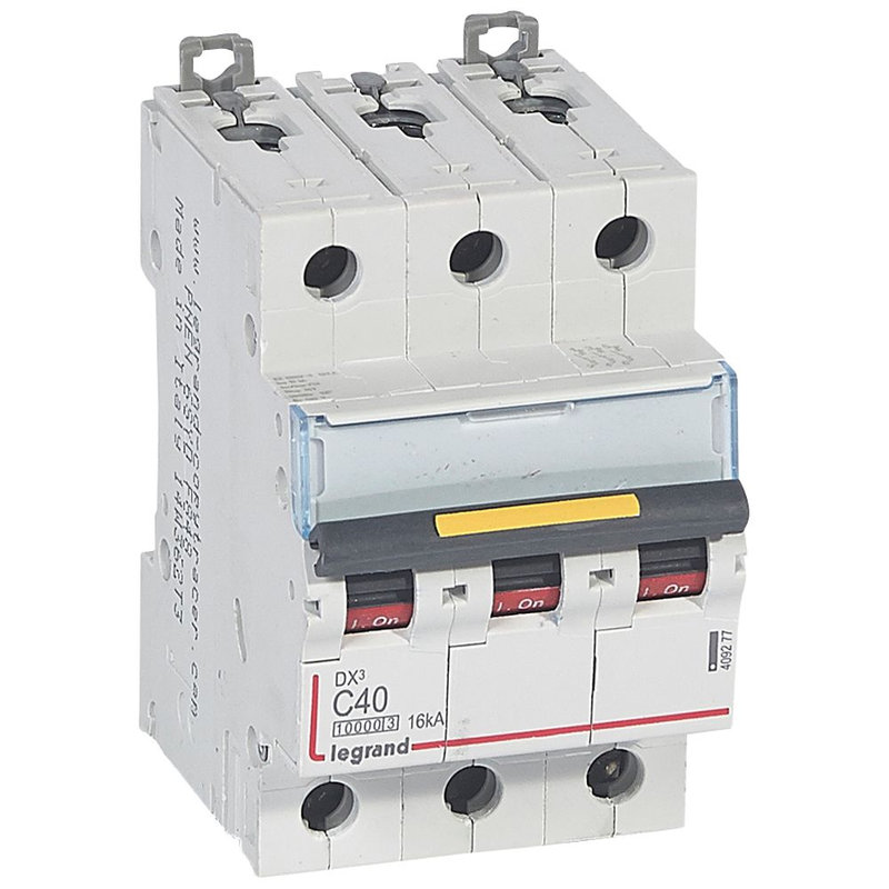 Legrand 409277 - Disj. DX³ 1000kA 16kA arrivée haute/départ bas à vis 40A -courbe C -3 modules