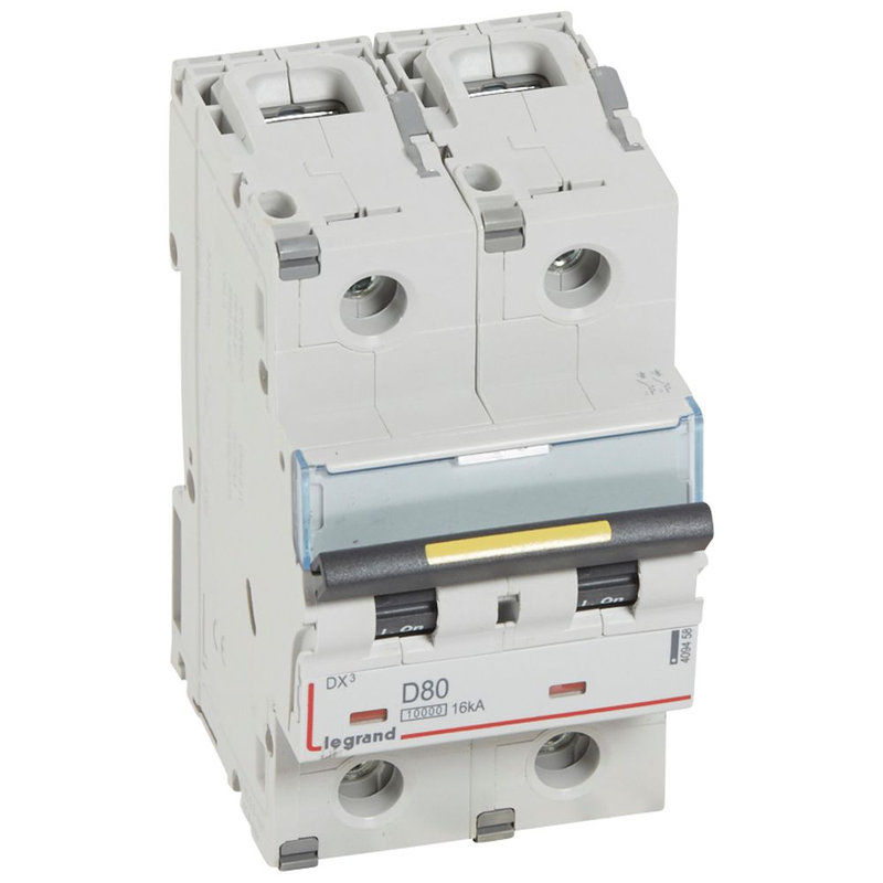 Legrand 409458 - Disj. DX³ 1000kA 16kA arrivée haute/départ bas à vis 80A -courbe C -3 modules