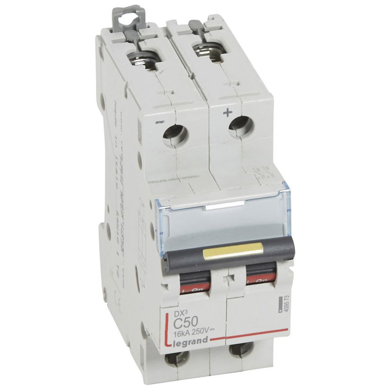 Legrand 409573 - Disjoncteur DX³ 16kA - vis/vis - courant continu - 50A - courbe C - 2 modules