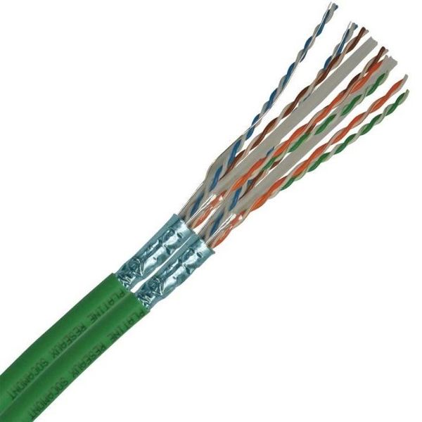 [CAB-FTP4] Câble (Ftp - Blindé) - F/Utp 2X4 Paires Cat.6 Pour Réseau Informatique - Couronne De 100M