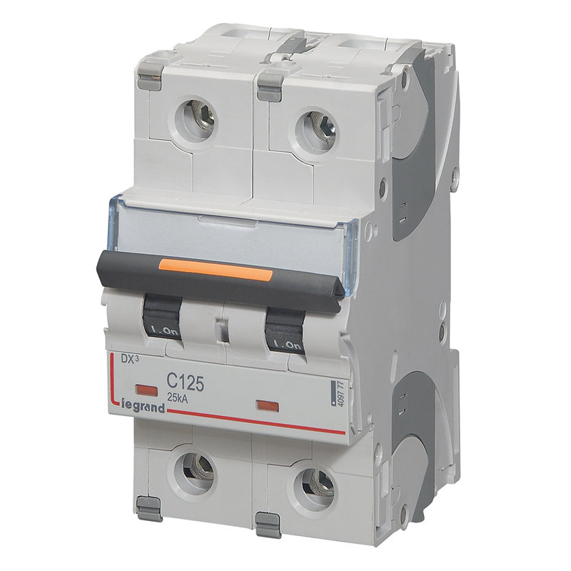 Legrand 409777 - Disjoncteur DX³ 25kA arrivée haute/départ bas à vis 125A -courbe C -3 modules