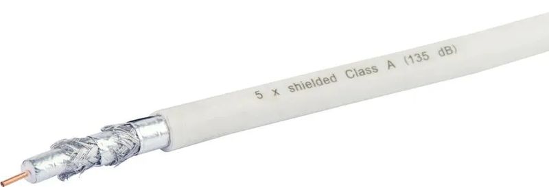 [CAB-TV/1] Câble Coaxial Tv Intérieur 17 Vatc Blanc - Prix au mètre