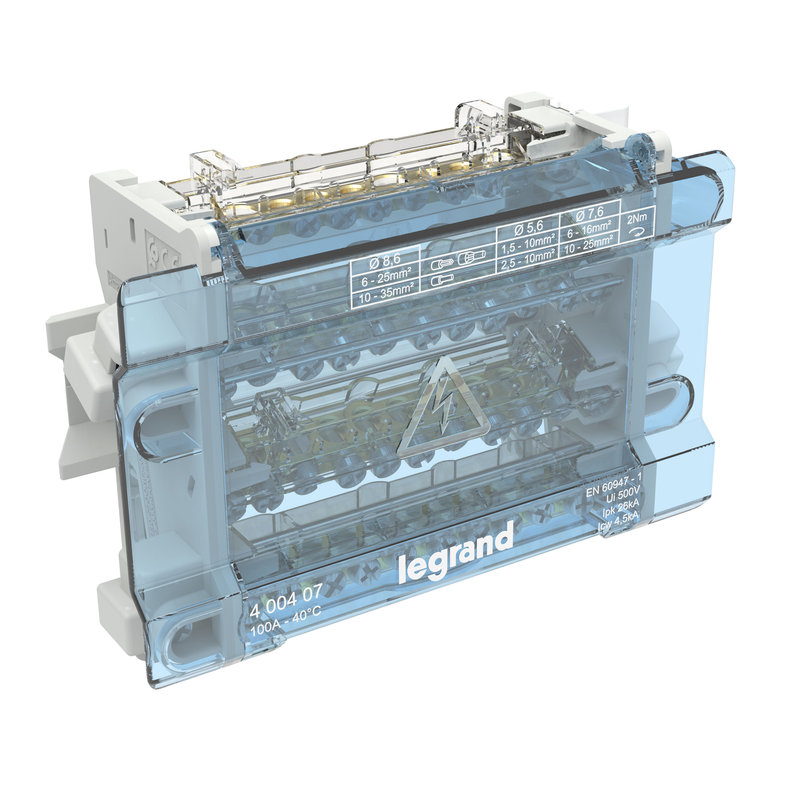 Legrand 400407 - Répartiteur modulaire 4P 100A - 8 modules
