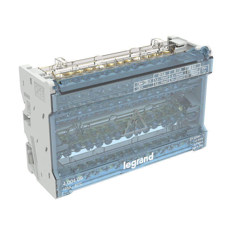 Legrand 400409 - Répartiteur modulaire 4P 125A - 8 modules