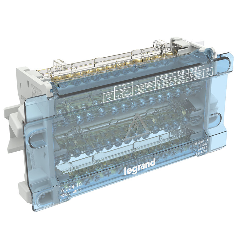 Legrand 400410 - Répartiteur modulaire 4P 125A - 10 modules