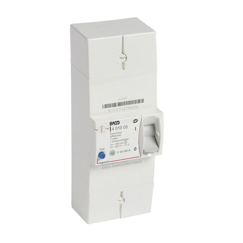 Legrand 401005 - Disjoncteur de branchement Enedis bipolaire différentiel 500mA sélectif - 90A