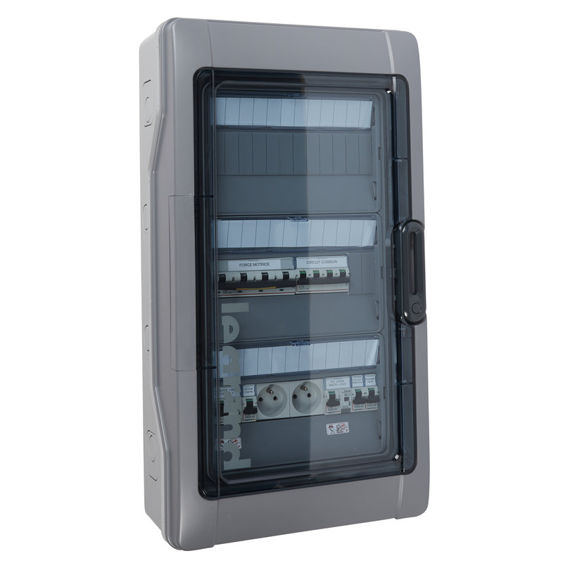 Legrand 401998 - Coffret DTU IP65 IK09 1 départ 80A - arrivée et départ sur bornier