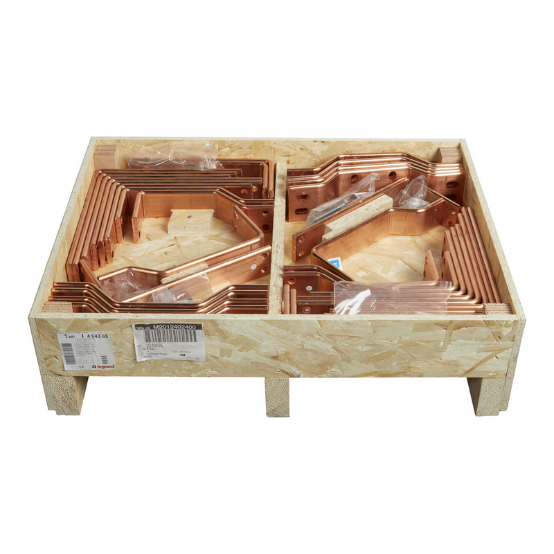 Legrand 404365 - Barres cuivre pliées/percées racc aval DMX³ inv fixe taille1 alu 2 barres /pôle