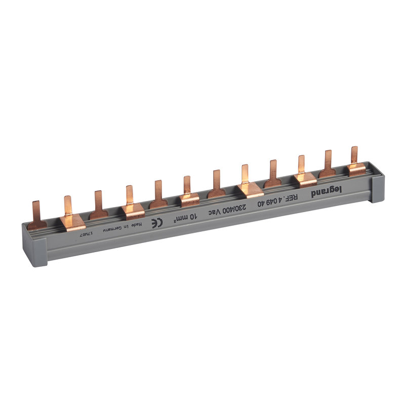 Legrand 404940 - Peigne d'alimentation HX³ - 2P / 3 phases - bornes à vis -L. 1 rangée -6 modules