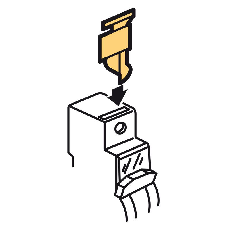 Legrand 406304 - Cache vis plombable - 1 module/pôle - 4 pôles sécables - pour disjoncteur DX³