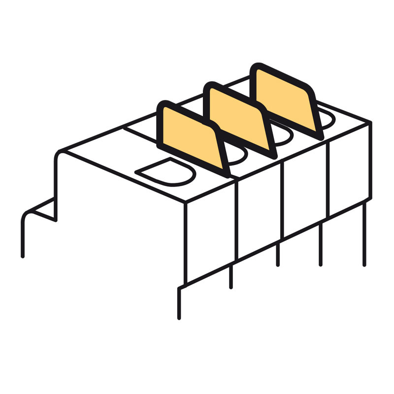 Legrand 406305 - Jeu 6 cloisons de séparation des pôles, d'isolement pour disj. DX³ 1 mod/pôle