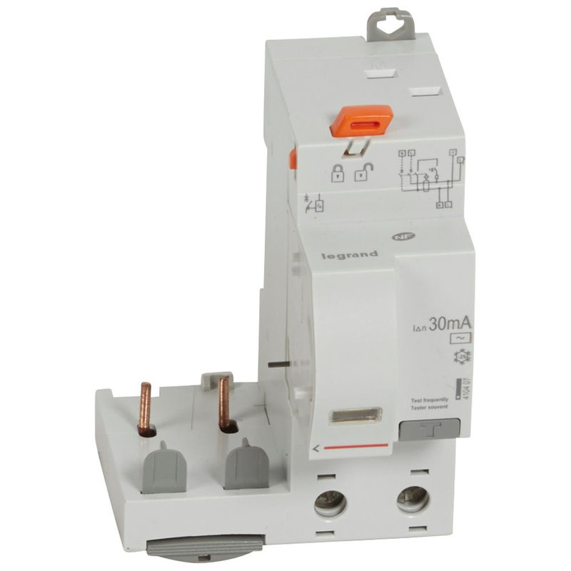 Legrand 410407 - Bloc diff adapt DX³-auto-2P-230/400V~~-40A-typeAC-30 mA-disj 1 mod/pôle