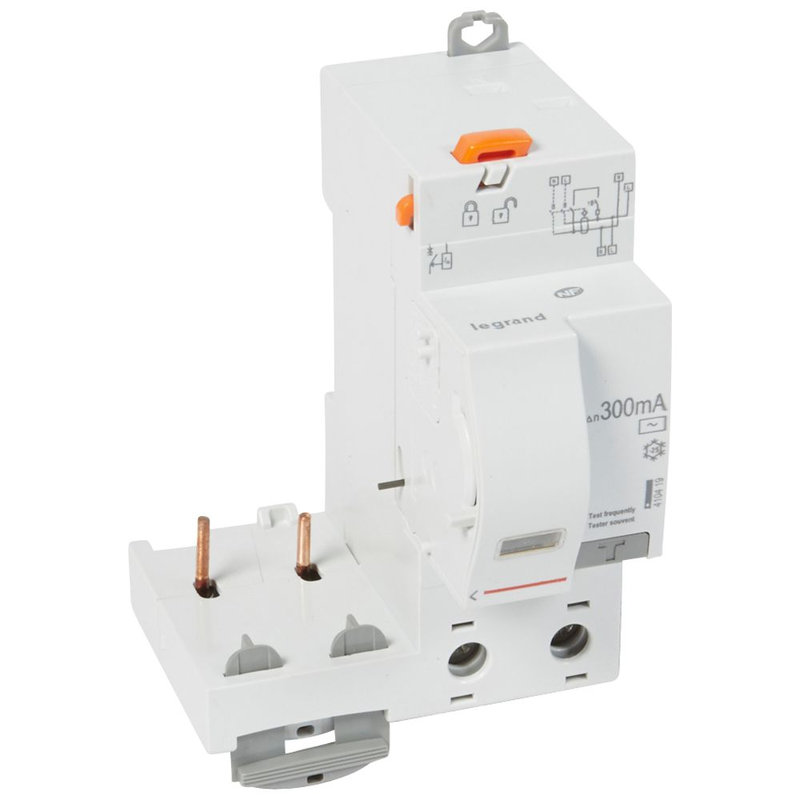 Legrand 410419 - Bloc diff adapt DX³-auto-2P-230/400V~- 40A - typeAC 300 mA - disjoncteur 1 mod/P