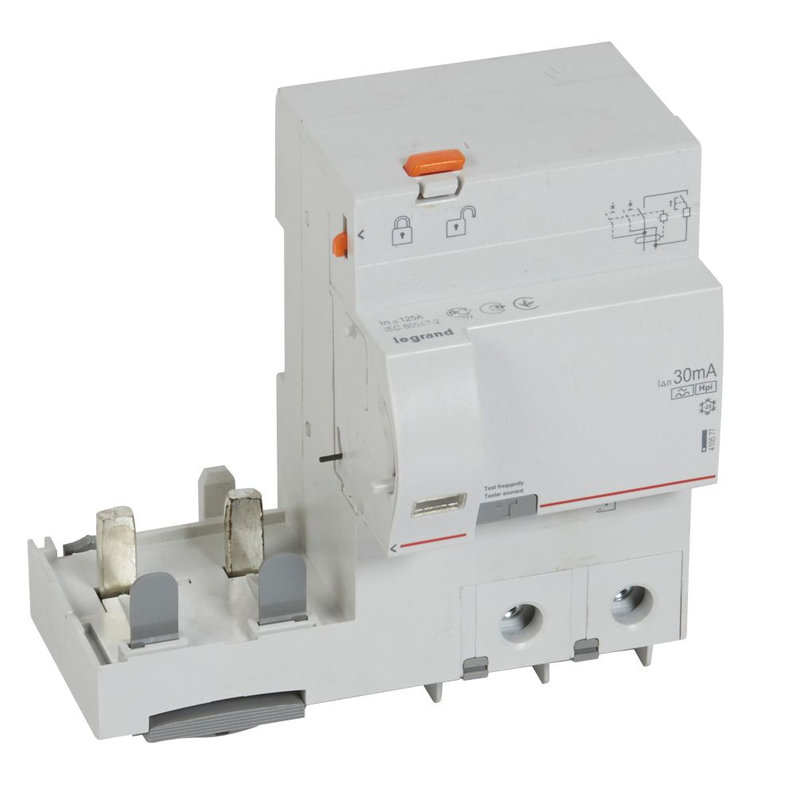 Legrand 410577 - Bloc diff adapt DX³ - à vis - 2P - 230/400V~~ - 125 A - typeF - 30 mA