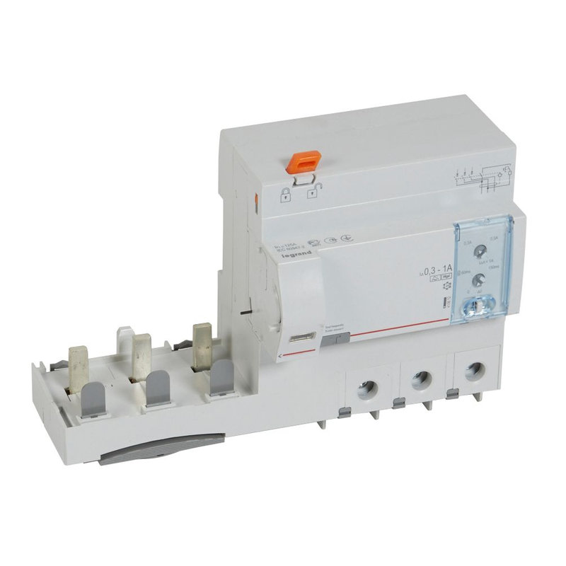Legrand 410612 - Bloc diff adaptable à vis DX³ pour disj 1,5 mod/pôle -3P 125A -typeF réglable