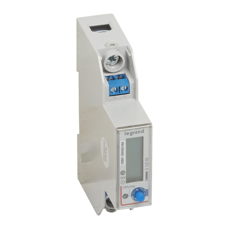 Legrand 412068 - Compteur monophasé EMDX³ non MID raccordement direct 45A - 1 module sortie RS485
