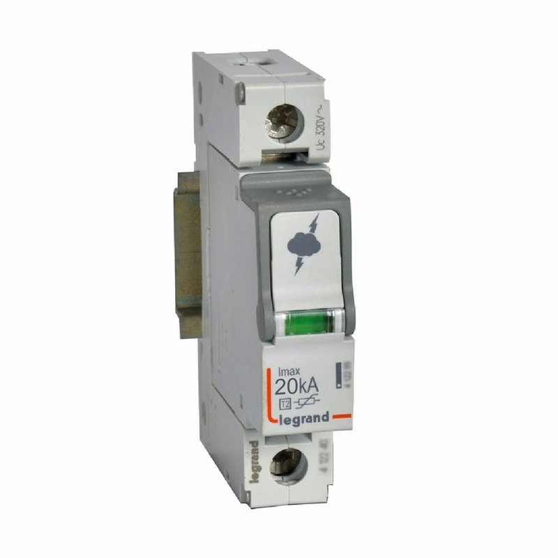 Legrand 412220 - Parafoudre basse tension typeT2 Imax 20kA/pôle - 1P 320V~ - 1 module