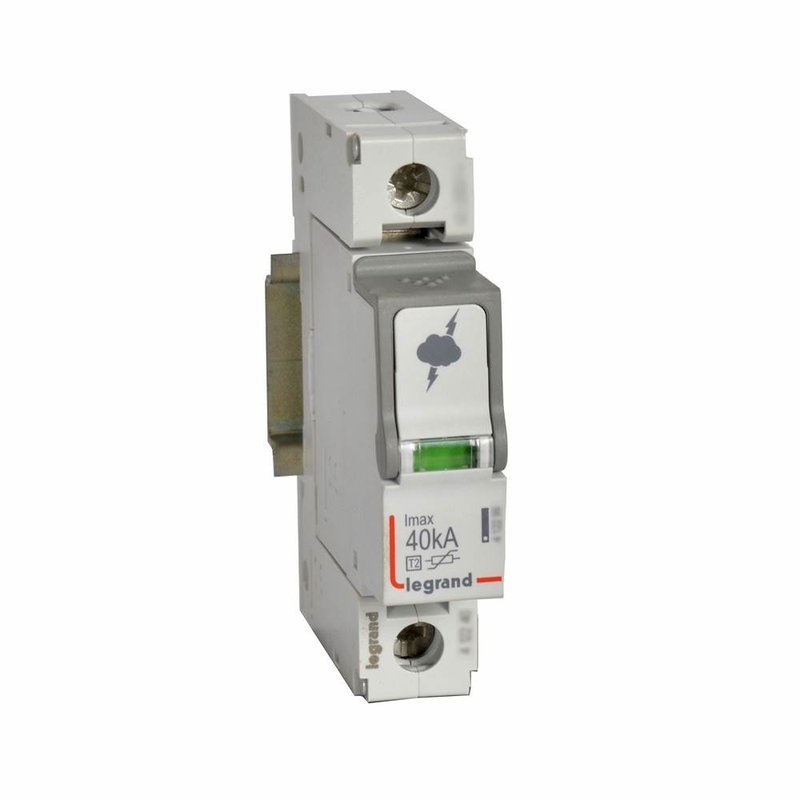 Legrand 412230 - Parafoudre basse tension typeT2 Imax 40kA/pôle - 1P 440 V~ ( IT ) - 1 module