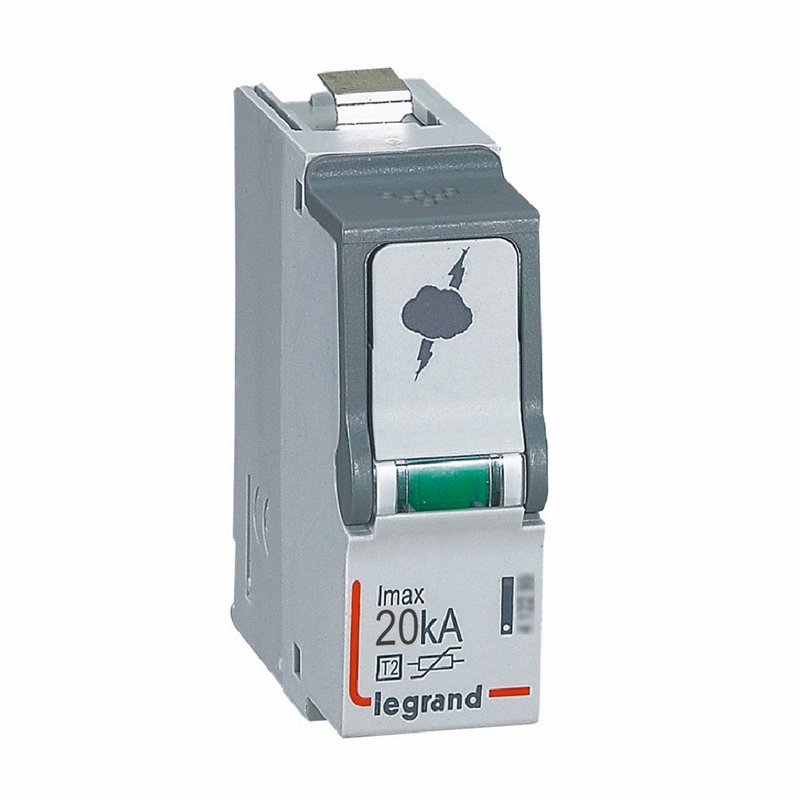 Legrand 412297 - Cassette de remplacement pour parafoudre basse tension typeT2 Imax 20kA