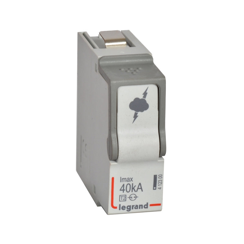 Legrand 412300 - Cassette de remplacement N-PE pour parafoudre basse tension typeT2 Imax 40kA