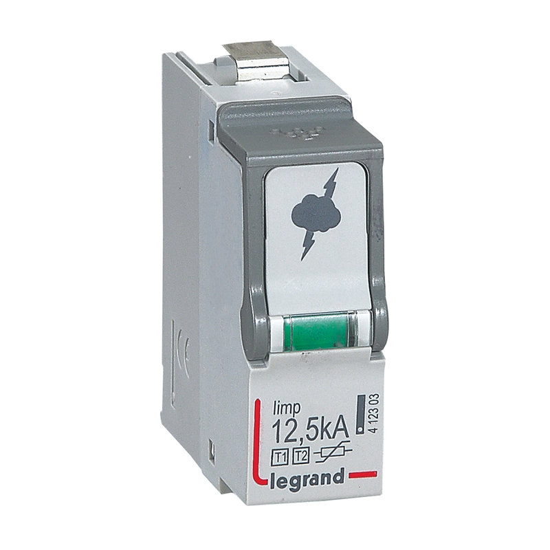 Legrand 412303 - Cassette de remplacement pour parafoudres typeT1 + typeT2 Iimp 12,5kA