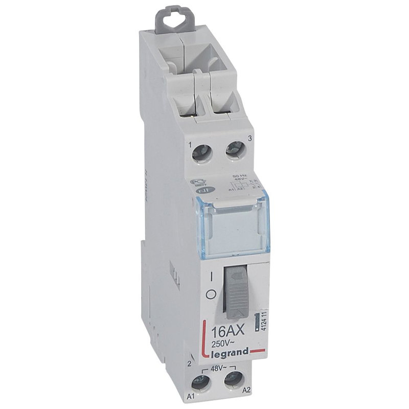 Legrand 412411 - Télérupteur standard à vis 48 V~- 2P - 250V~~ - 16A - 2F - 1 module