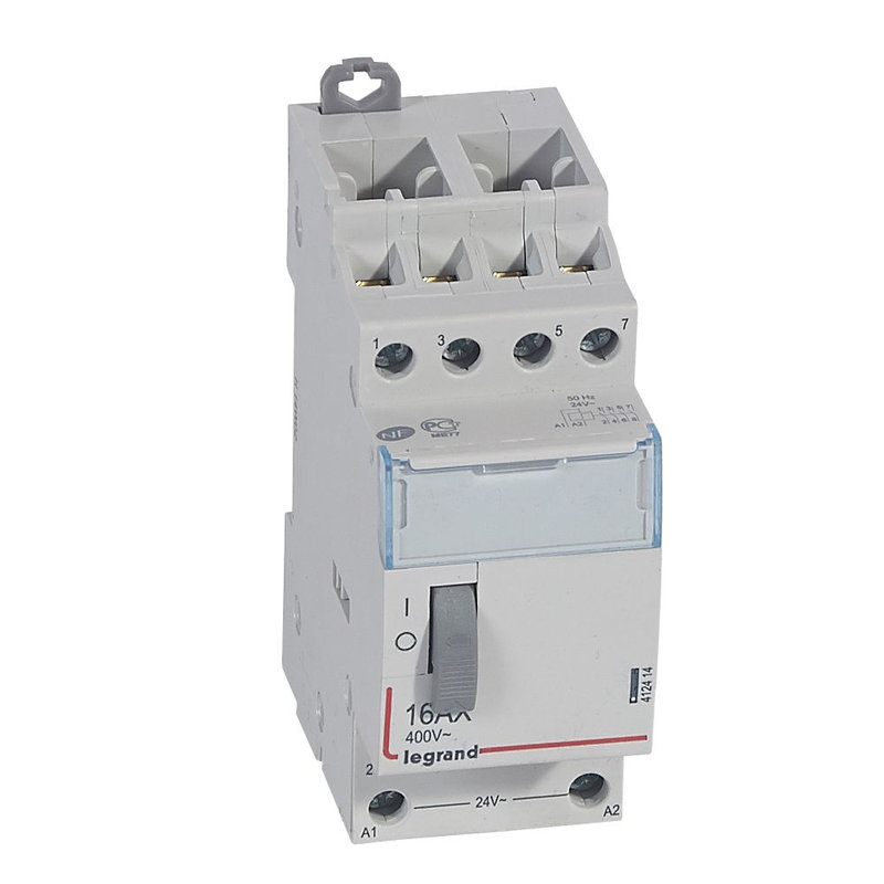 Legrand 412414 - Télérupteur standard à vis 24 V~- 4P - 400V~~ - 16A - 4F - 2 modules