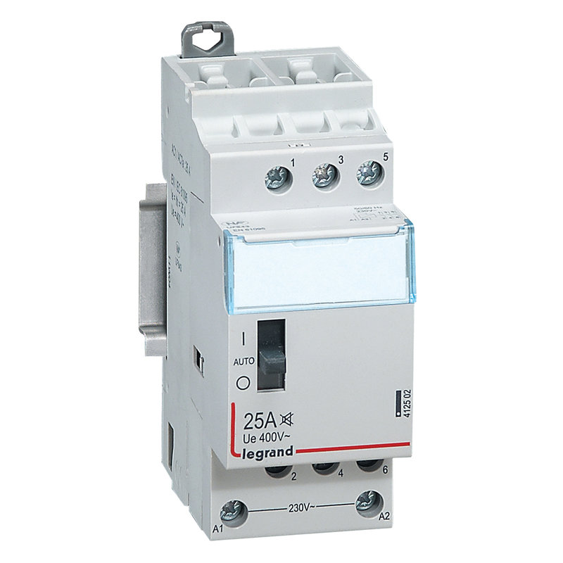 Legrand 412502 - Contacteur domestique CX³ silencieux bobine 230V~ -3P 400V~ 25A - 3F -2 modules
