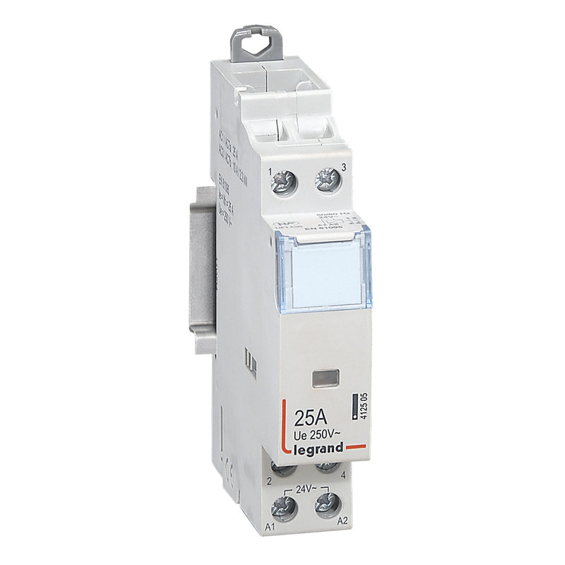 Legrand 412505 - Contacteur de puissance CX³ bobine 24V~ -sans commande manuelle-2P/250V~-25A-2F