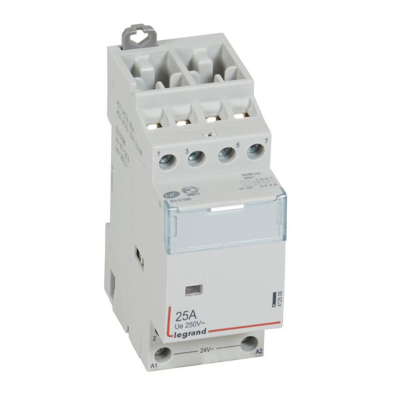 Legrand 412509 - Contacteur de puissance CX³ bobine 24 V~ sans commande manuelle -4P/400V~/25A