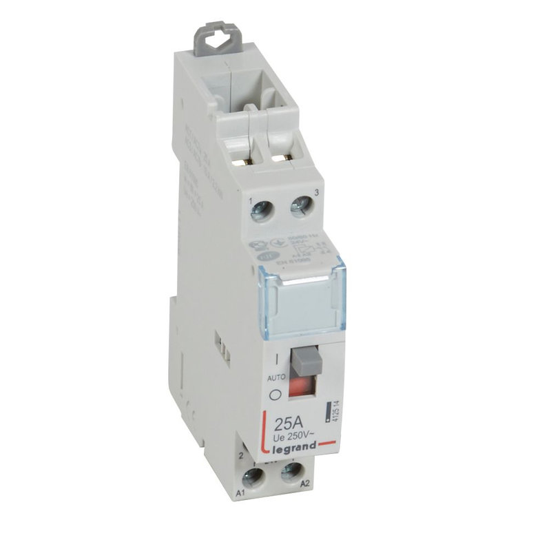 Legrand 412514 - Contacteur de puissance CX³ commande manuelle 24V~ - 2P 250V~ - 25A - 2F - 1 mod