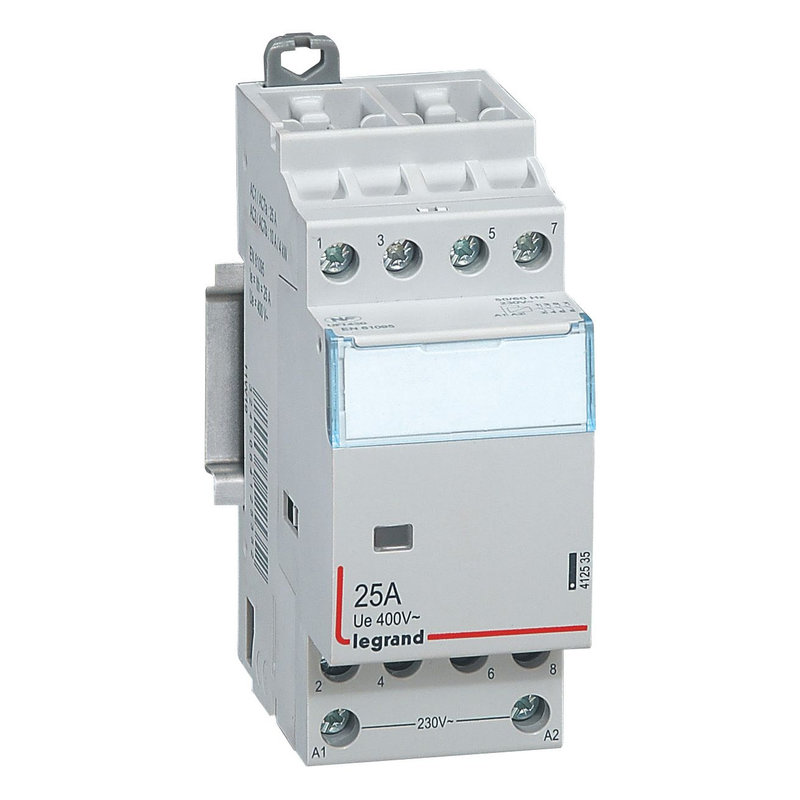Legrand 412535 - Contacteur de puissance bobine 230V~ - 4P - 400V~~ - 25 A - 4F - 2 modules