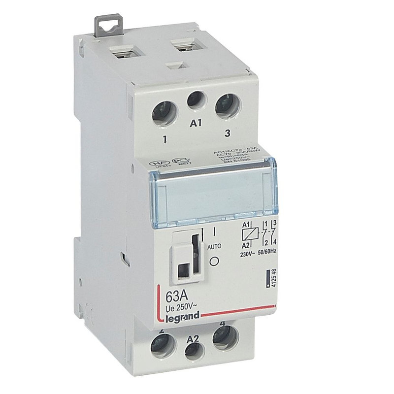 Legrand 412548 - Contacteur de puissance CX³ bobine 230V~ - 2P 250V~ - 63A - 2O - 2 modules