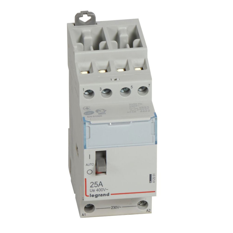 Legrand 412551 - Contacteur de puissance CX³ bobine 230V~ - 4P 250V~ - 25A - 4F - 2 modules