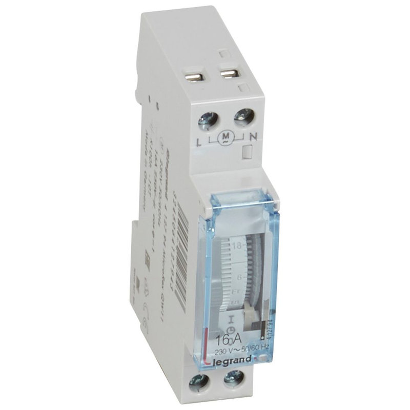 Legrand 412794 - Inter horaire analogique programmable manuel hebdo -vertical sans réserve marche