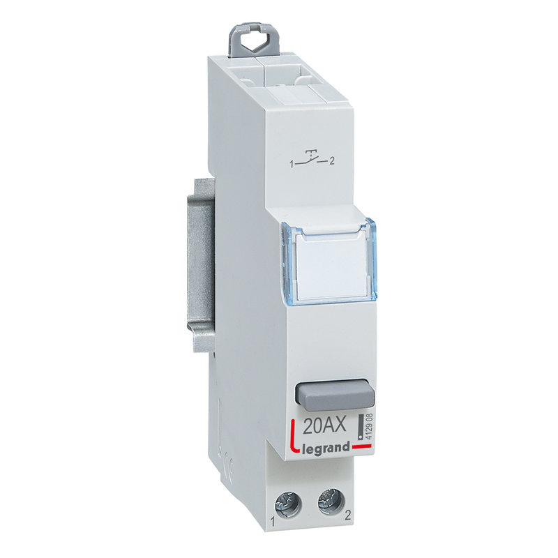 Legrand 412908 - Poussoir modulaire simple fonction contact 1NO - 1 module