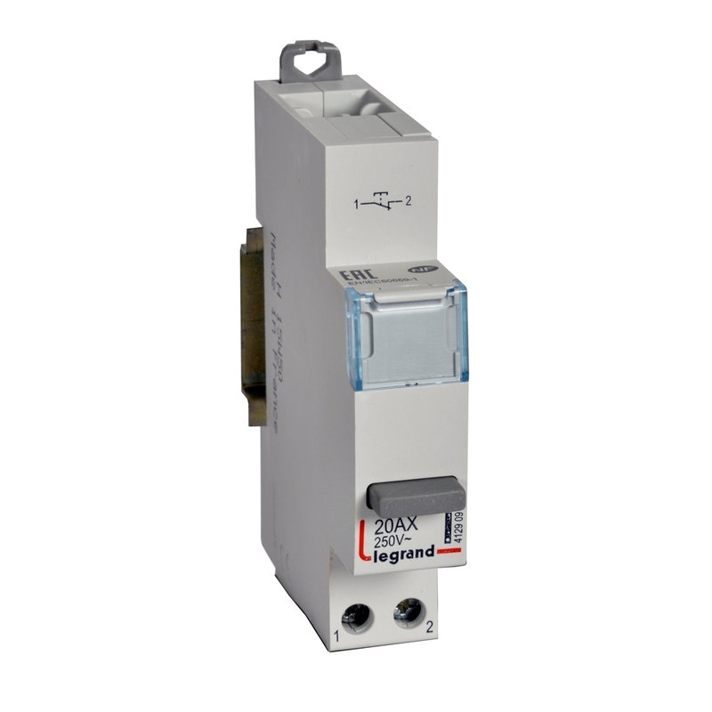 Legrand 412909 - Poussoir modulaire simple fonction contact 1NF - 1 module
