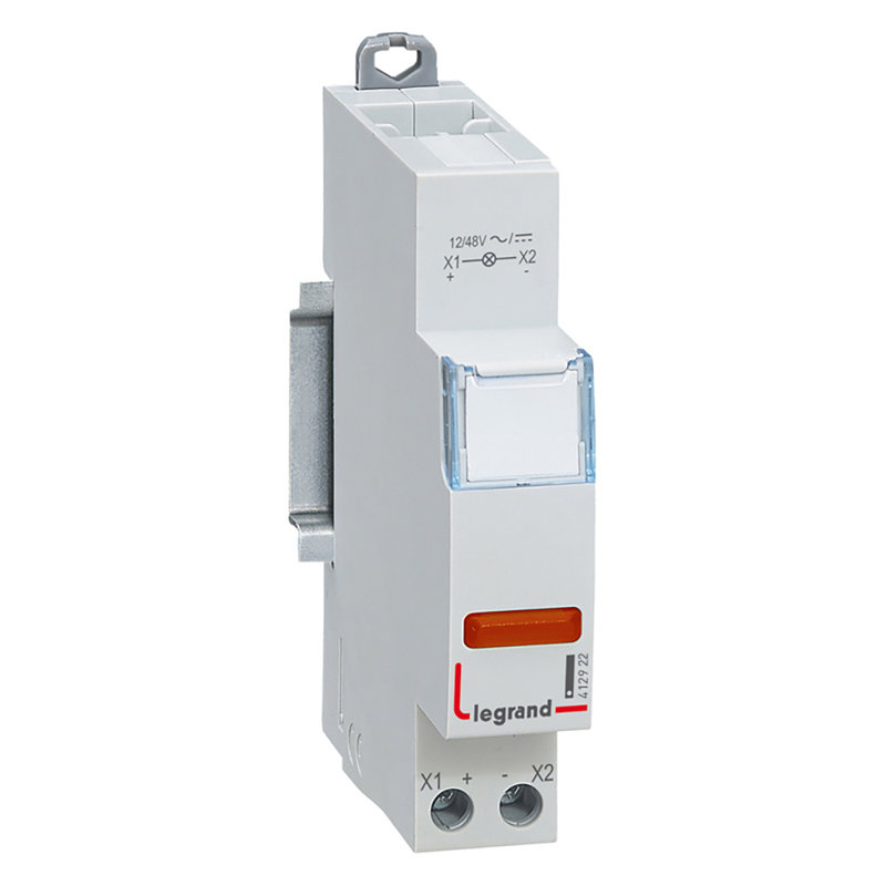 Legrand 412922 - Voyant à LED CX³ simple 12V~ à 48V~ ou 12V= à 48V= - rouge - 1 module