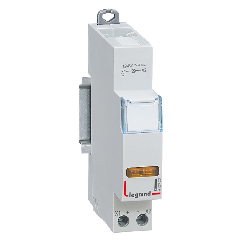 Legrand 412923 - Voyant à LED CX³ simple 12V~ à 48V~ ou 12V= à 48V= - jaune - 1 module