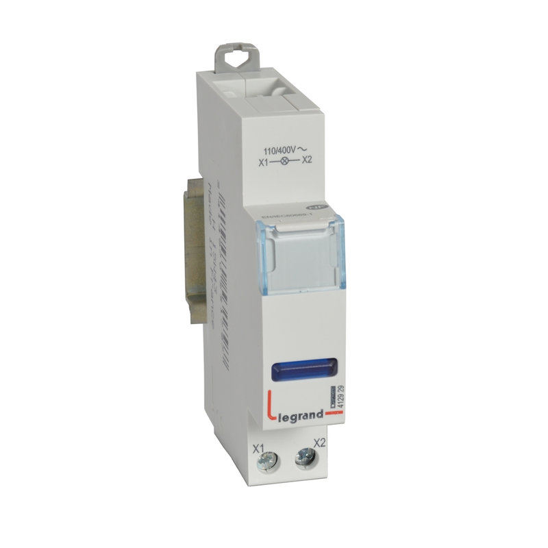 Legrand 412929 - Voyant à LED CX³ simple 110V~ à 400V~ - bleu - 1 module