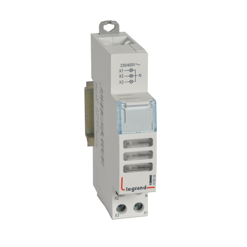 Legrand 412932 - Voyant à LED CX³ triple 230V~ à 400V~ - blanc - 1 module