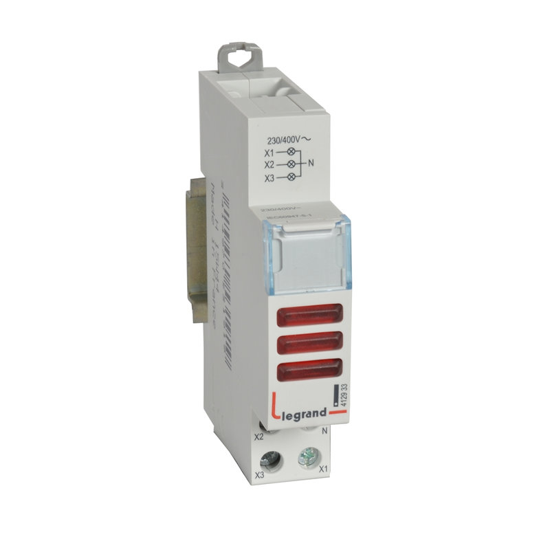 Legrand 412933 - Voyant à LED CX³ triple 230V~ à 400V~ - rouge - 1 module