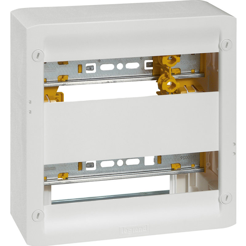 Legrand 413025 - Coffret basique Drivia 13 modules à équiper 250x250mm avec 2 rails DIN